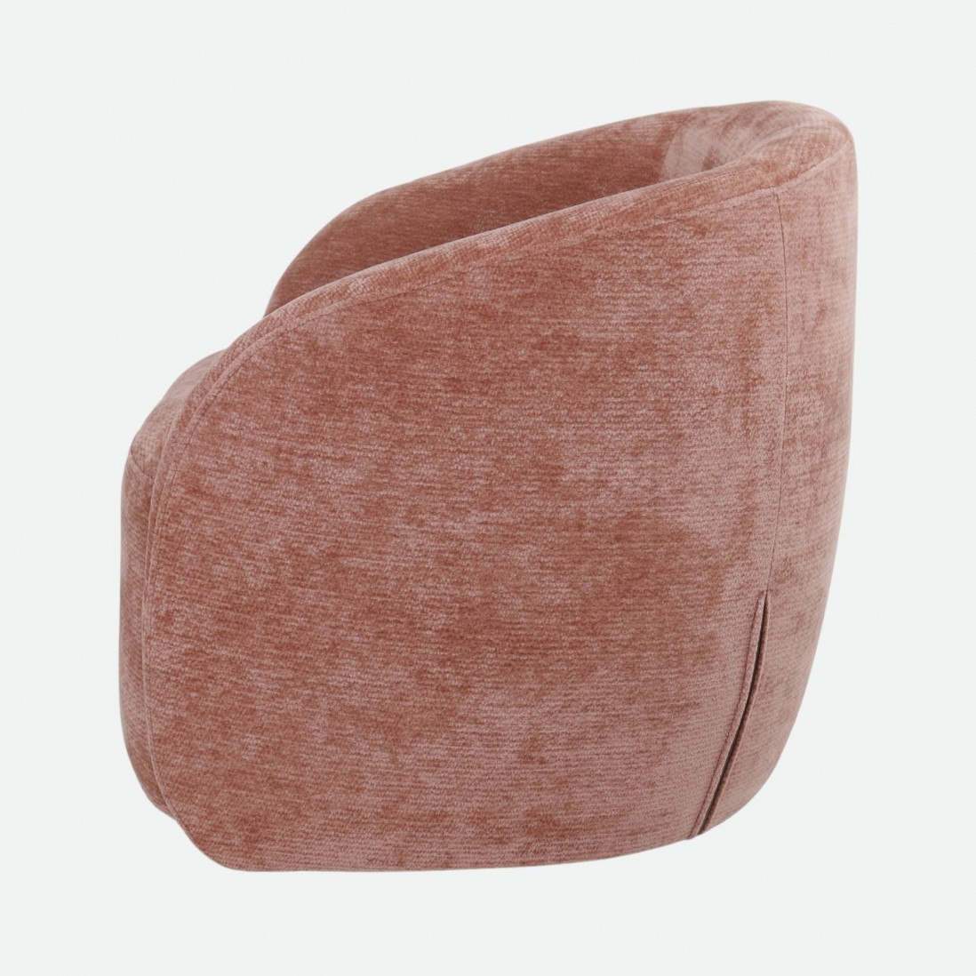 Sill�n giratorio Baltea en chenilla rosa