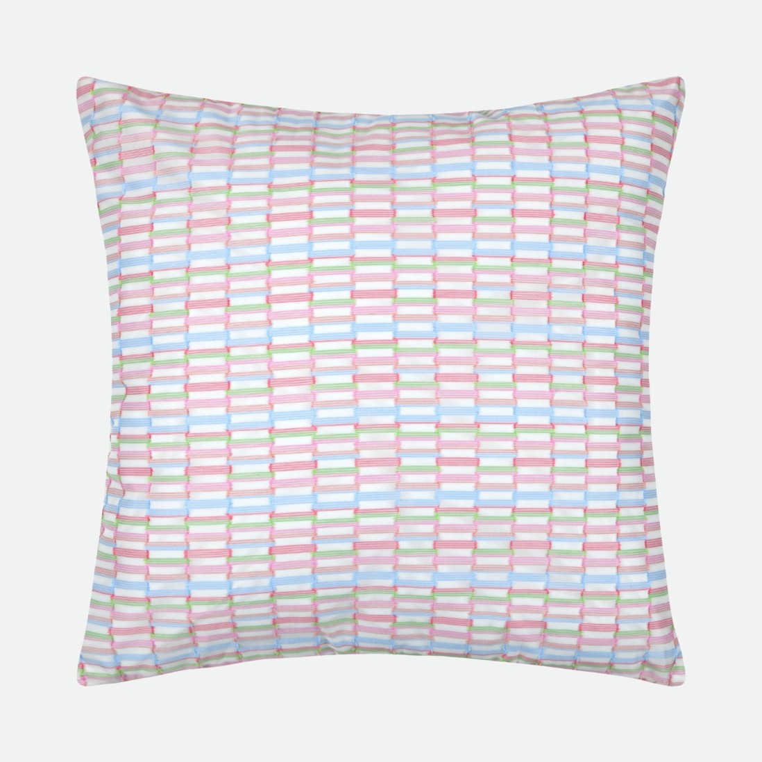 Almofada Punky com Bordado Geom�trico Rosa 45 x 45 cm
