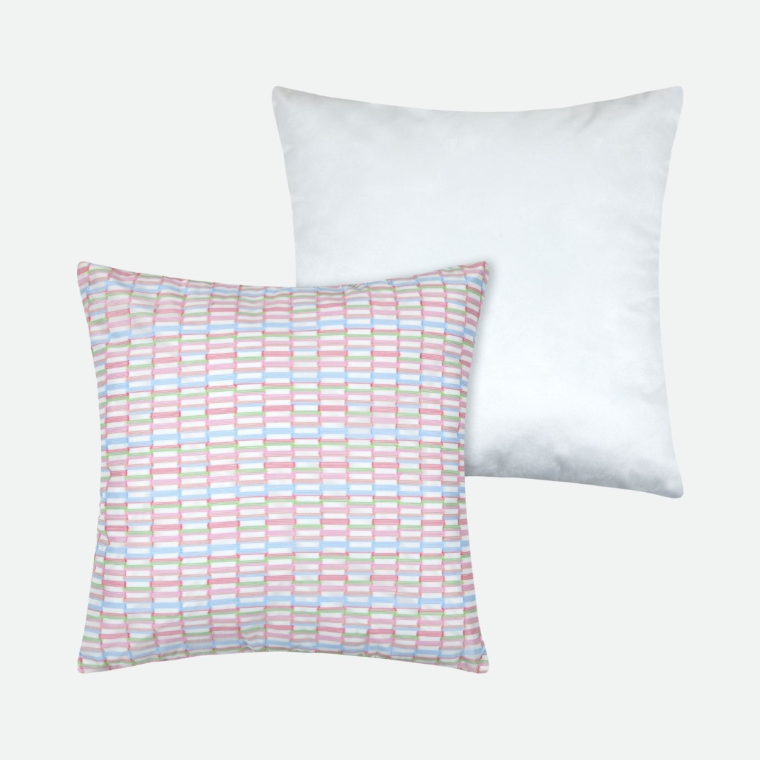 Almofada Punky com Bordado Geom�trico Rosa 45 x 45 cm