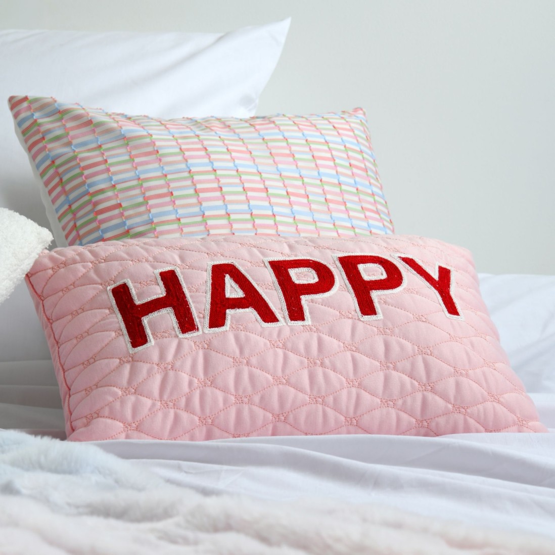 Punky Happy Pink Decorative Cushion 30 x 50 cm