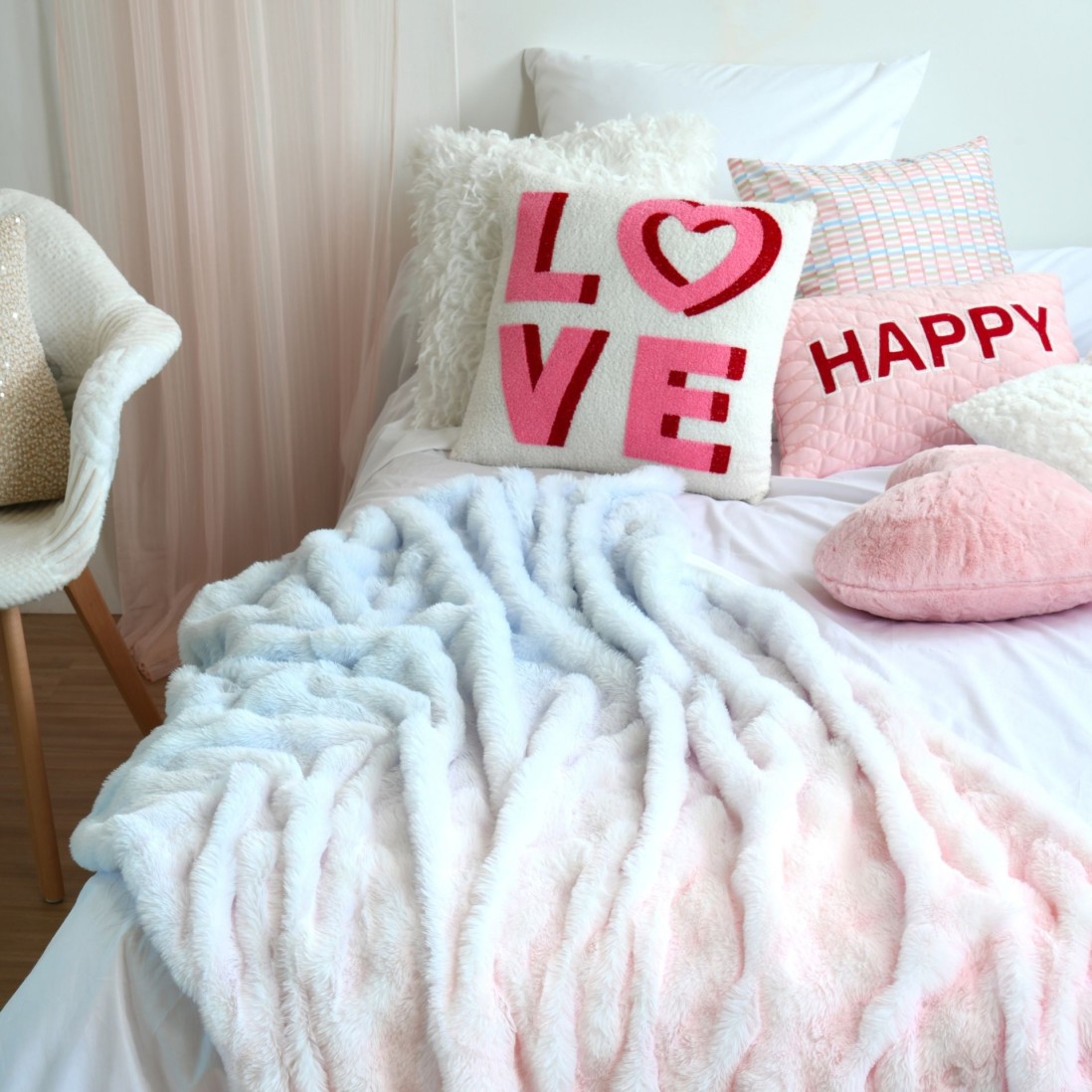 Punky Happy Pink Decorative Cushion 30 x 50 cm