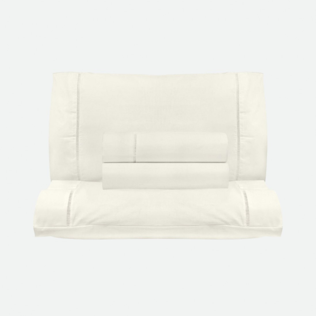 Juego de S�banas Cama Doble Escada 100% Algod�n 4 Piezas Perla