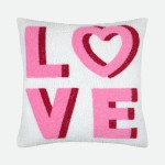 Almofada Decorativa Punky Love Rosa 45 x 45 cm