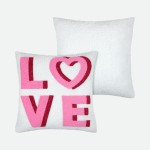 Almofada Decorativa Punky Love Rosa 45 x 45 cm