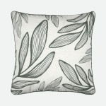 Almofada Benali com Bordado Floral Verde 50 x 50 cm
