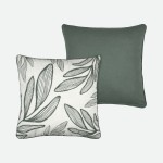 Almofada Benali com Bordado Floral Verde 50 x 50 cm