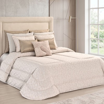 Colcha Cama de Casal Misuri Bege