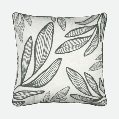 Coj�n Benali con Bordado Floral Verde 50 x 50 cm Coj�n Benali con Bordado Floral Verde 50 x 50 cm
